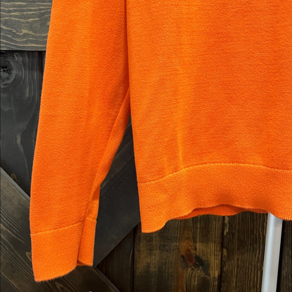 Abercrombie & Fitch Sweatshirt M Orange Moose Graphic Logo Crewneck Soft Preppy - Picture 3 of 10